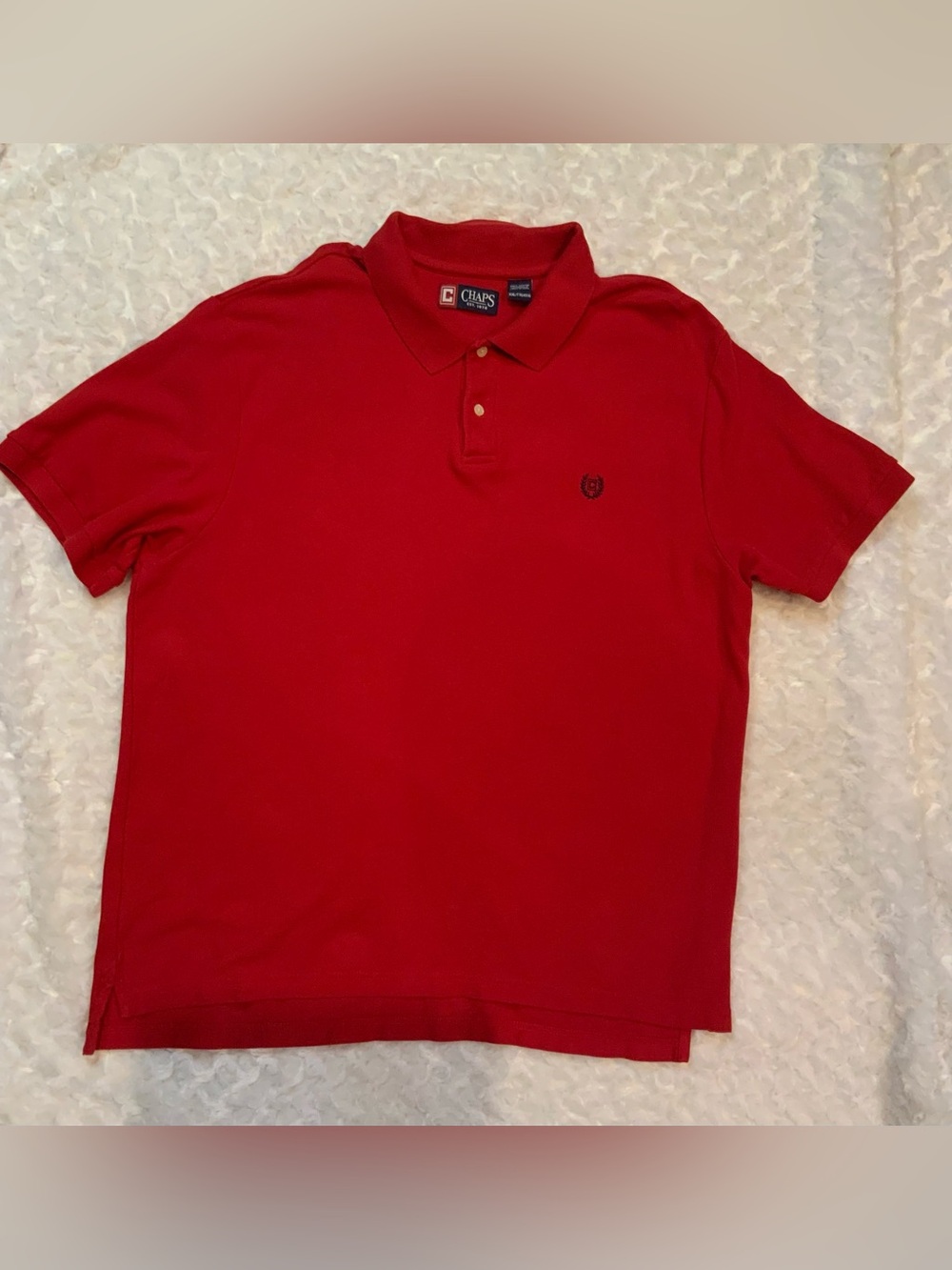 Chaps Men’s Bright Red Short-Sleeve Polo